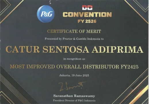 P&G DC Convention FY2526 – Most Improved Overall Distributor